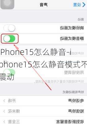 iPhone15怎么静音-iphone15怎么静音模式不震动